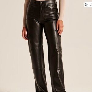 Abercrombie & Fitch Vegan Leather High Rise Pants